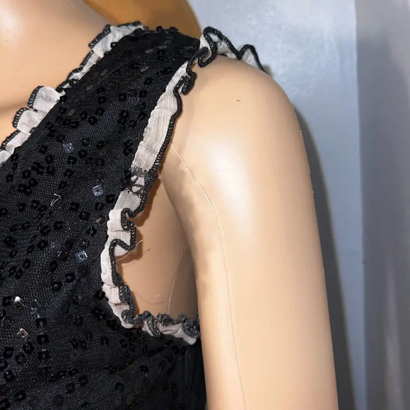American Rag, S, sequent ruffle lace, smock-waist sleeveless lined mini dress￼ - Picture 5 of 10